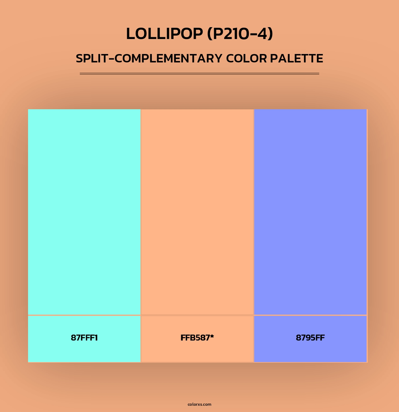 Lollipop (P210-4) - Split-Complementary Color Palette