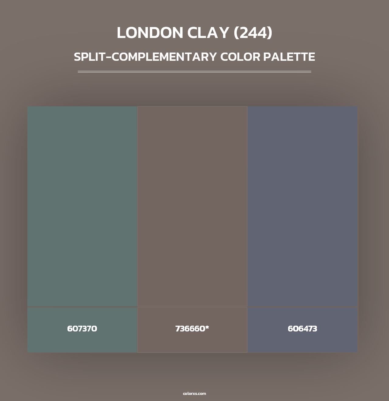 London Clay (244) - Split-Complementary Color Palette