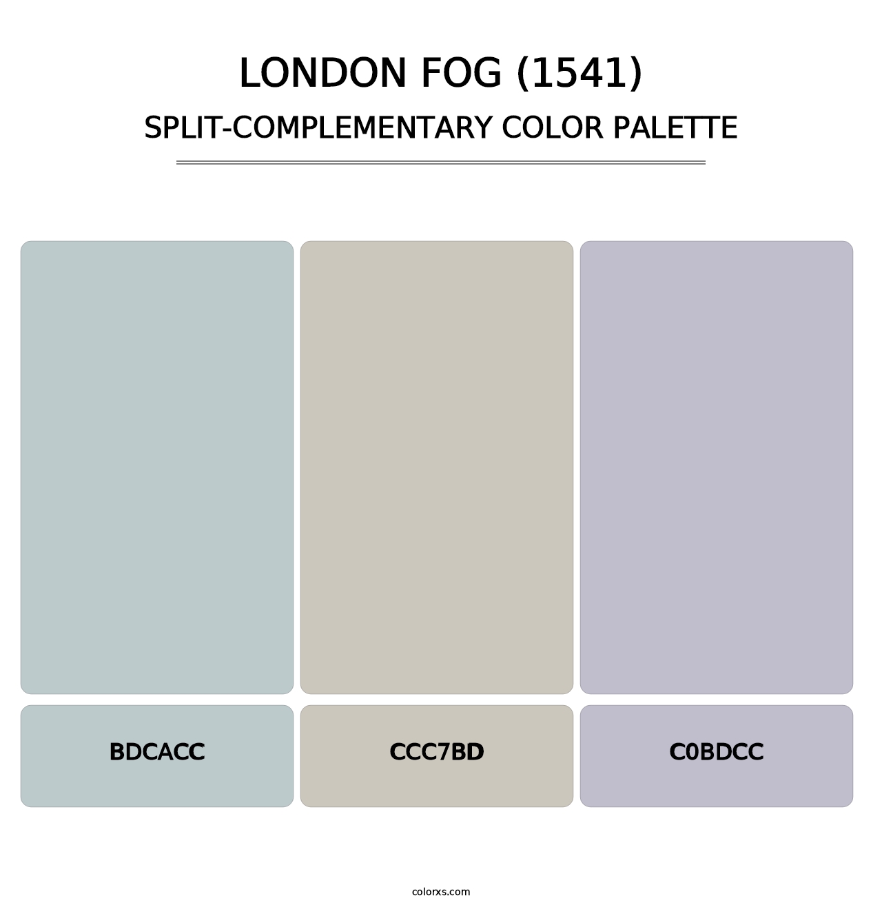 London Fog (1541) - Split-Complementary Color Palette