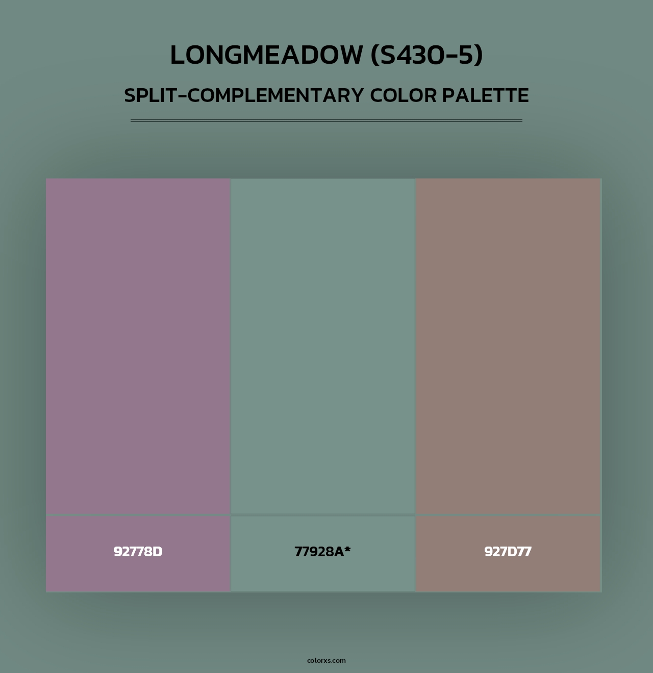 Longmeadow (S430-5) - Split-Complementary Color Palette