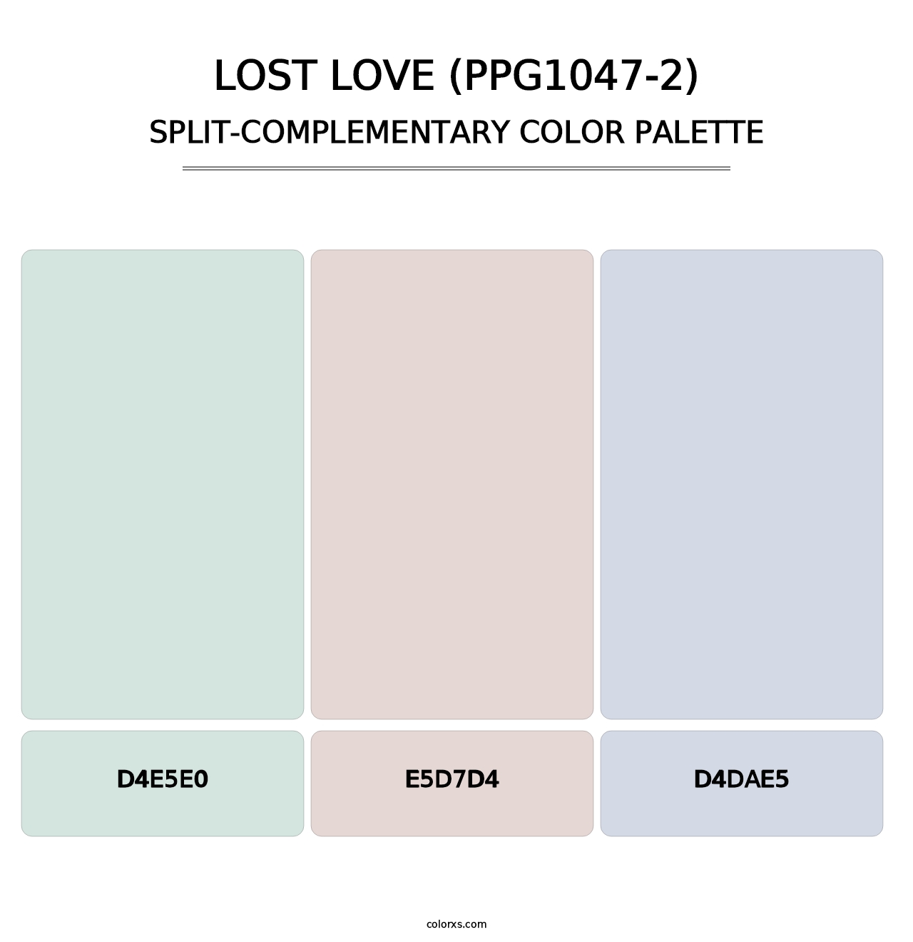 Lost Love (PPG1047-2) - Split-Complementary Color Palette