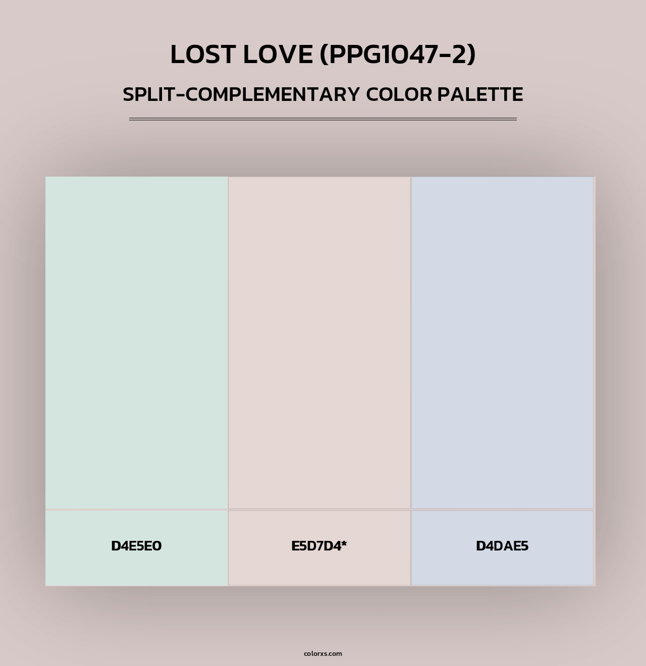 Lost Love (PPG1047-2) - Split-Complementary Color Palette