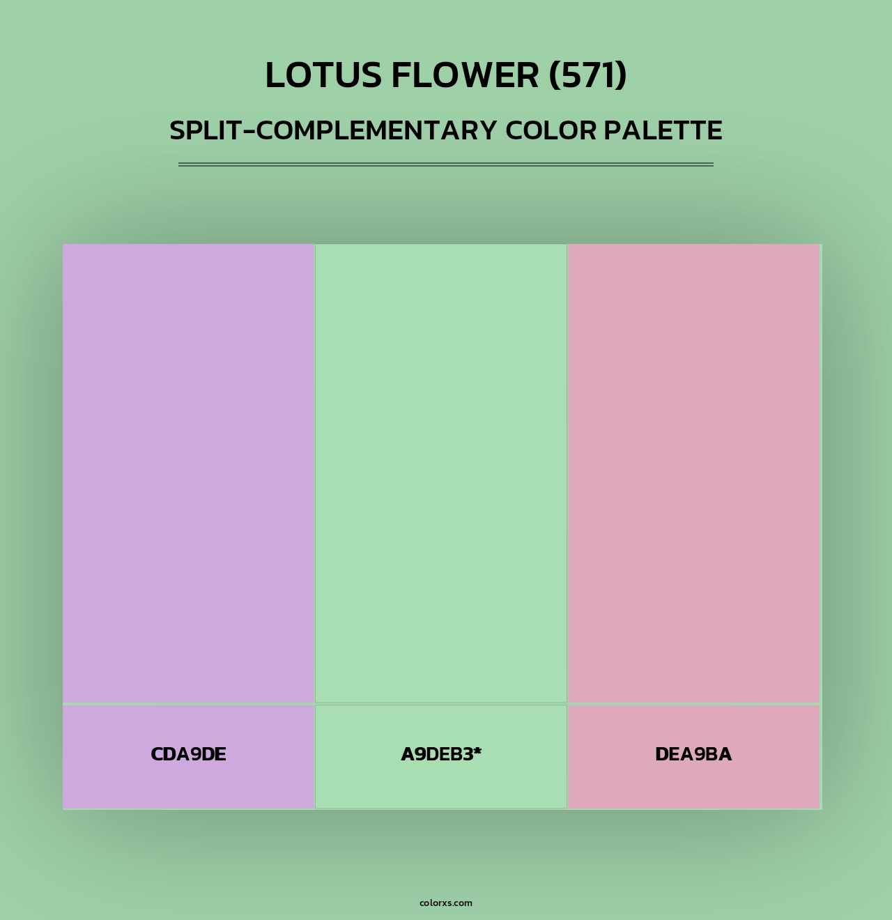 Lotus Flower (571) - Split-Complementary Color Palette