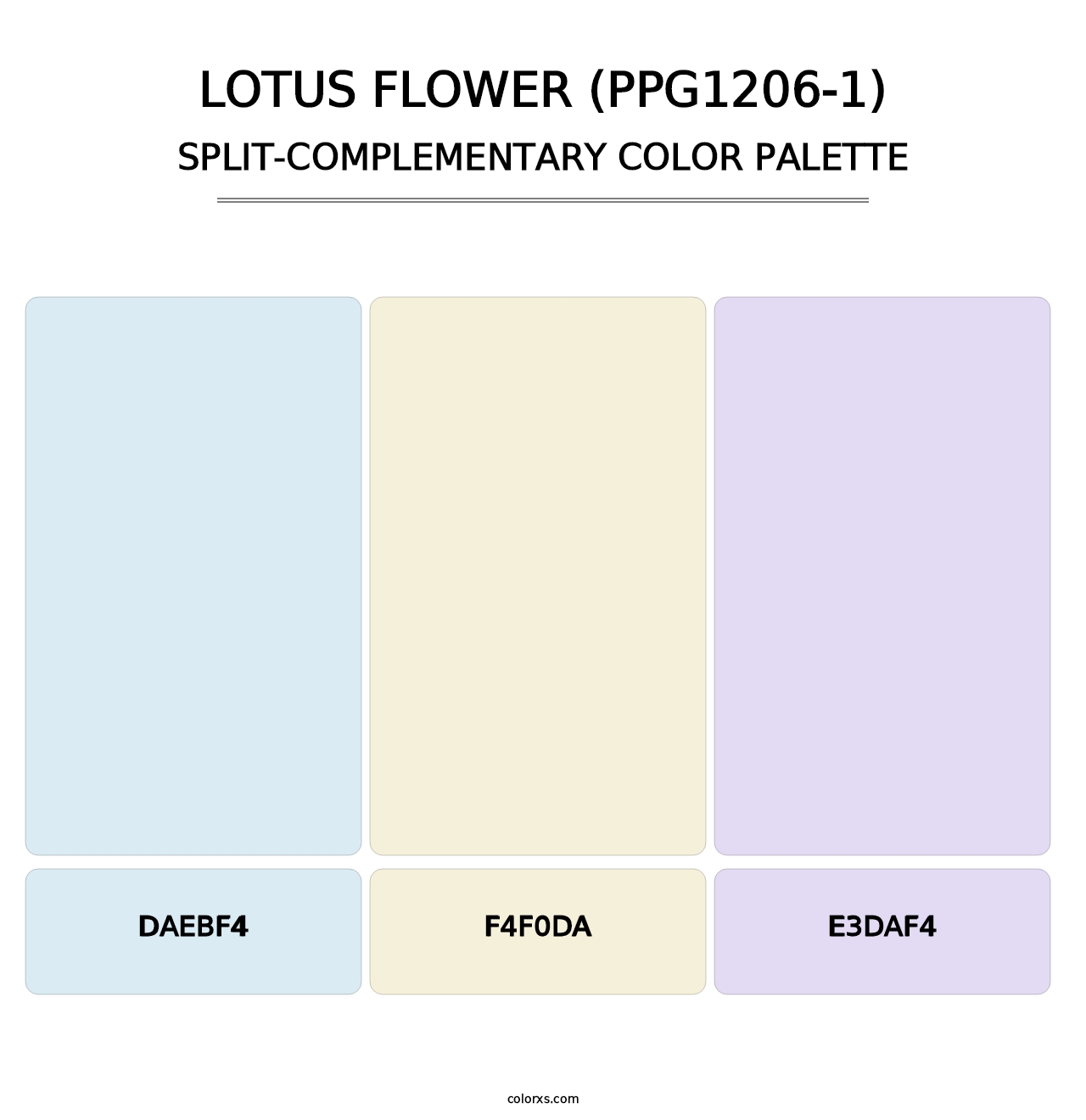 Lotus Flower (PPG1206-1) - Split-Complementary Color Palette