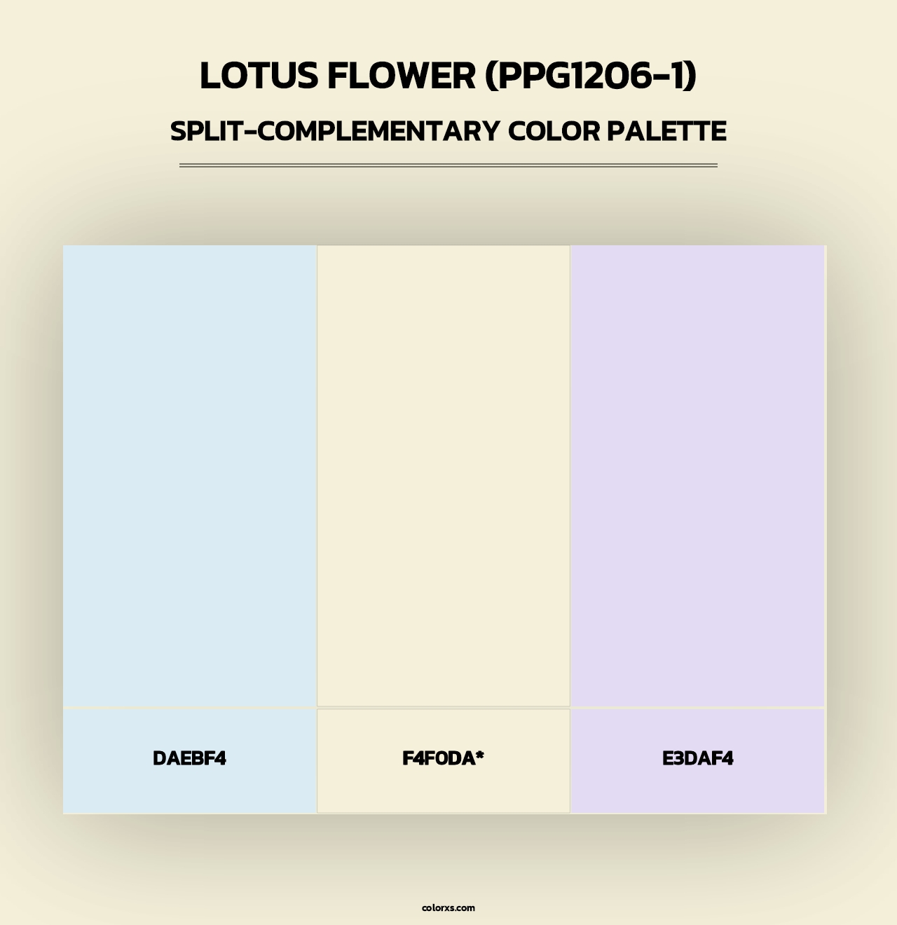 Lotus Flower (PPG1206-1) - Split-Complementary Color Palette