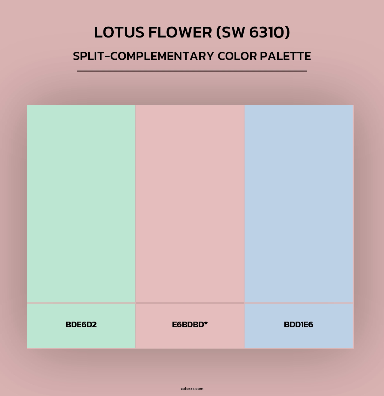 Lotus Flower (SW 6310) - Split-Complementary Color Palette