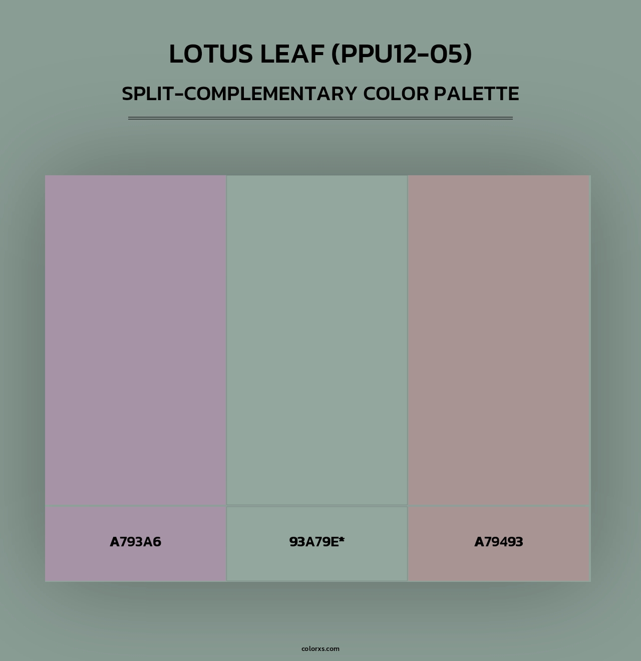 Lotus Leaf (PPU12-05) - Split-Complementary Color Palette