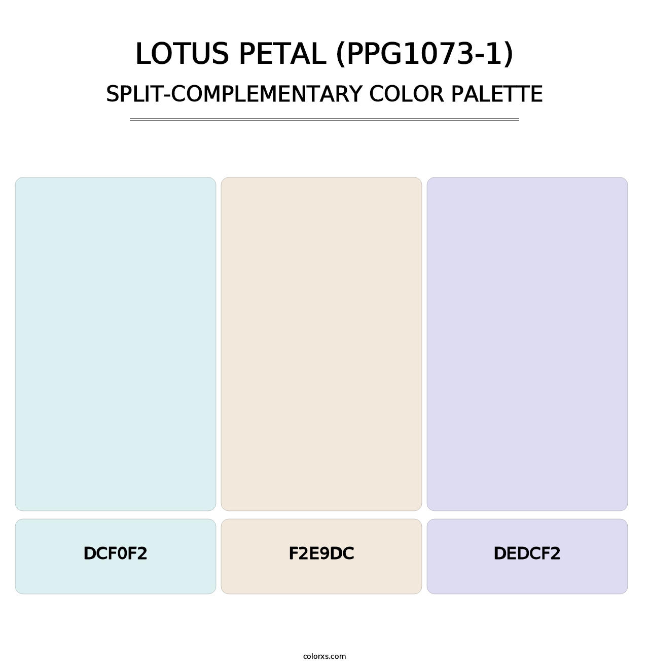Lotus Petal (PPG1073-1) - Split-Complementary Color Palette