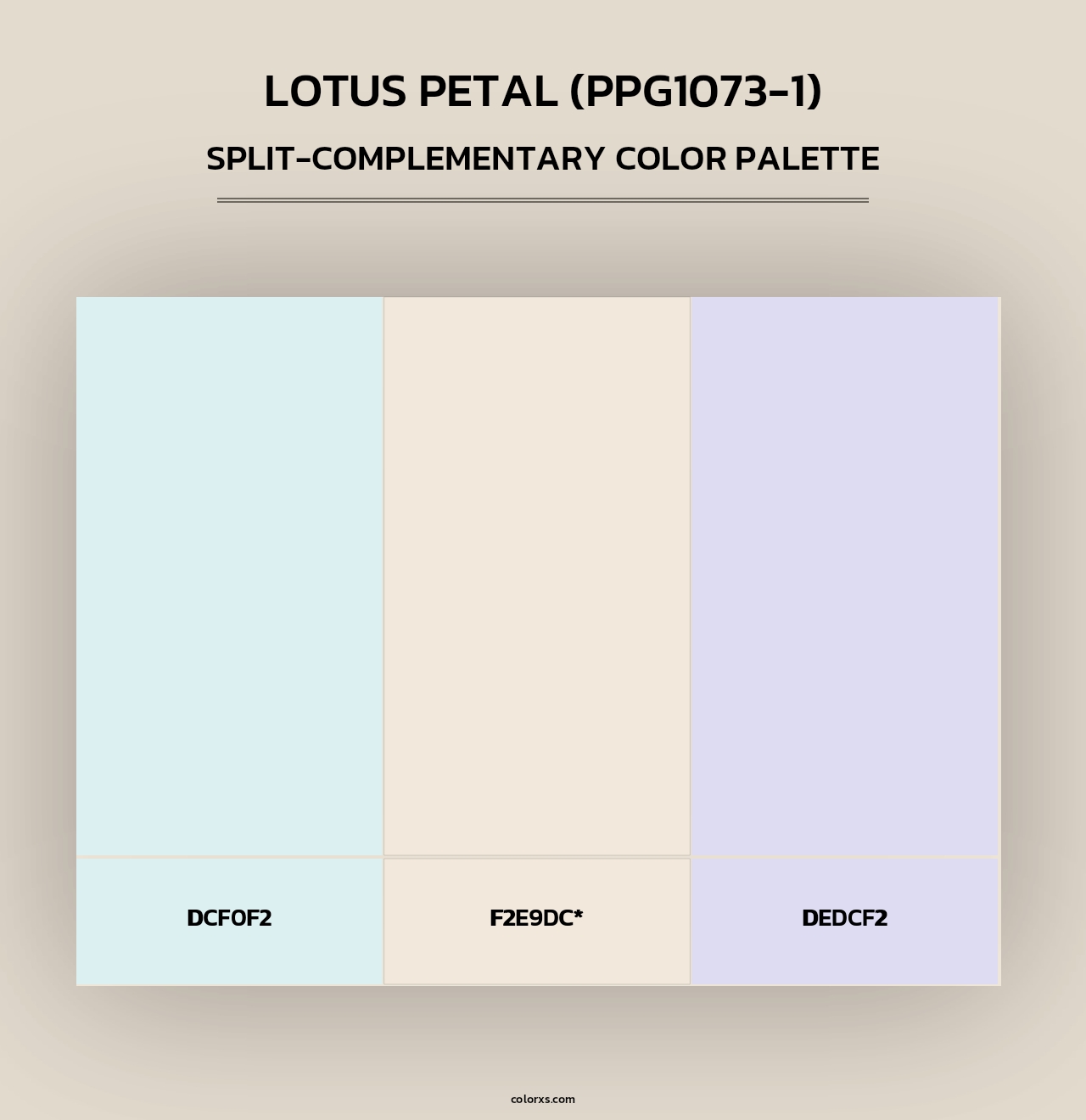 Lotus Petal (PPG1073-1) - Split-Complementary Color Palette