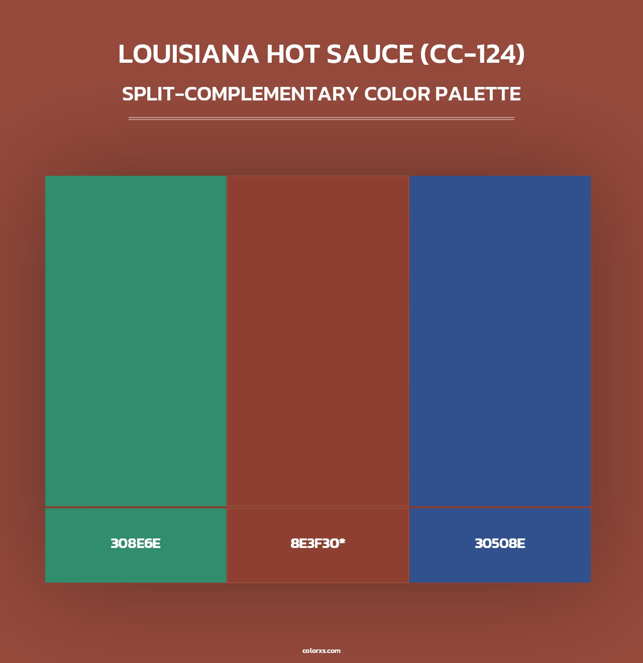 Louisiana Hot Sauce (CC-124) - Split-Complementary Color Palette
