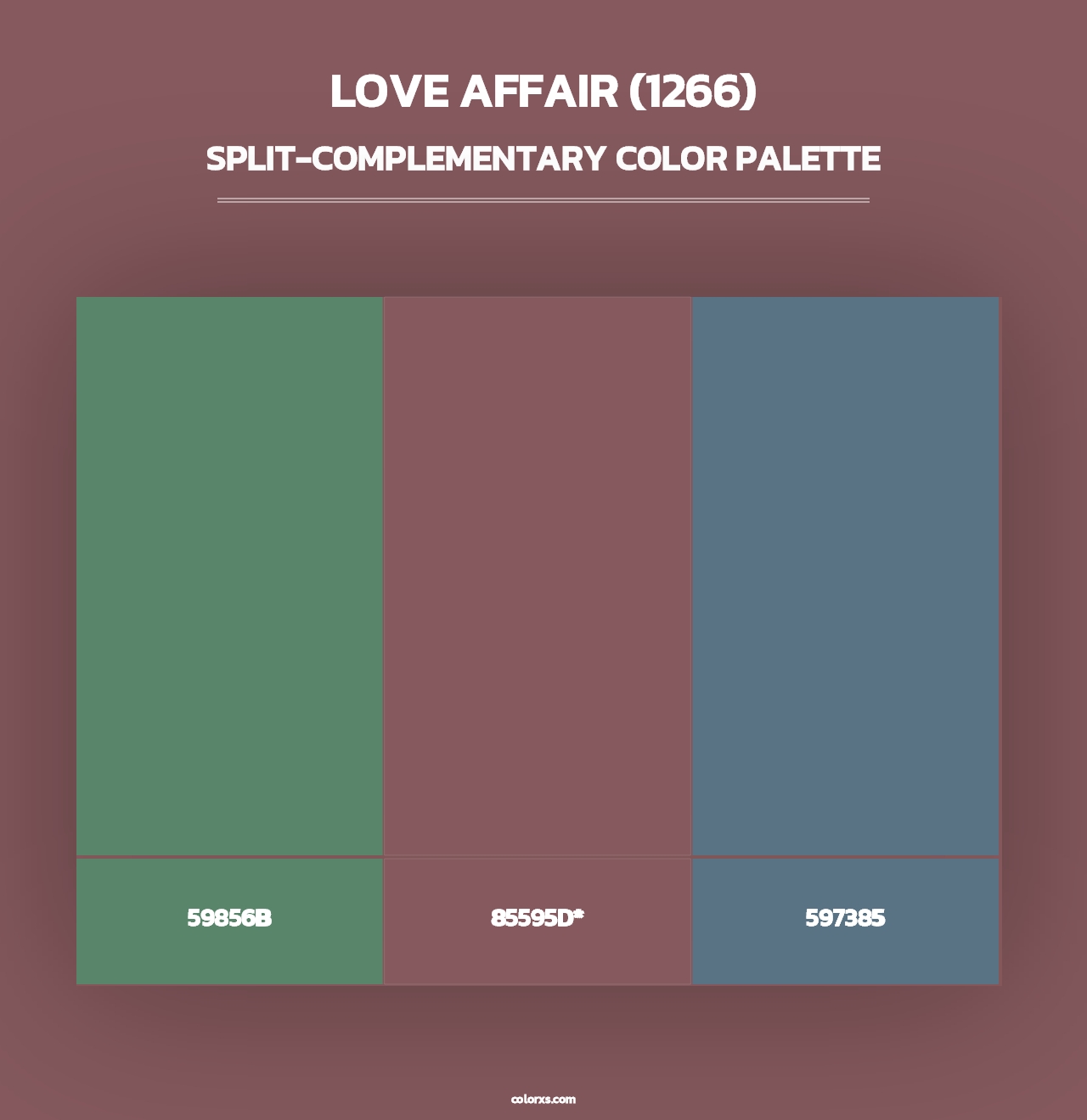 Love Affair (1266) - Split-Complementary Color Palette