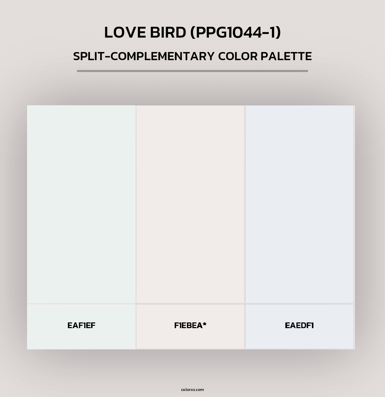 Love Bird (PPG1044-1) - Split-Complementary Color Palette