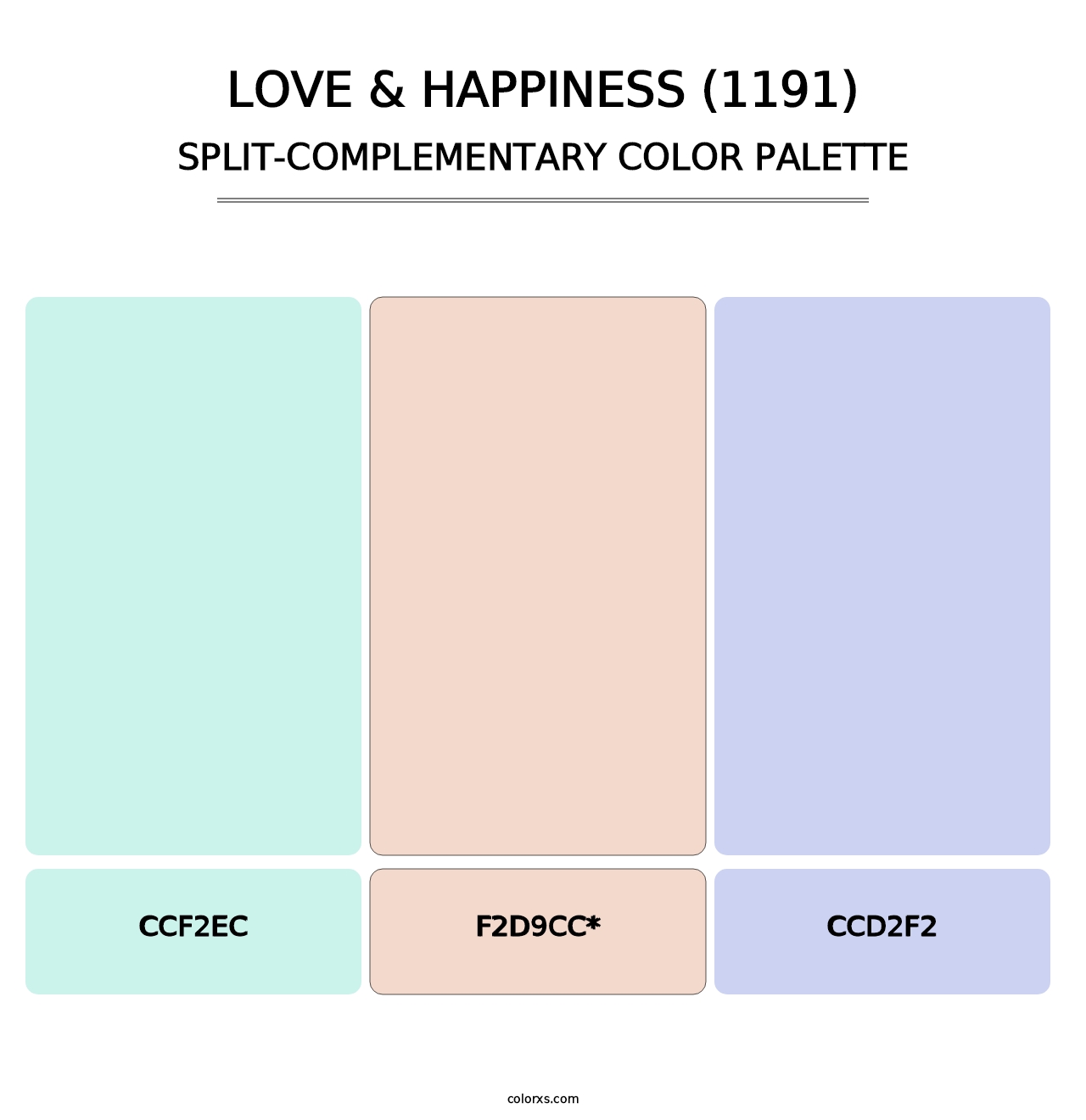 Love & Happiness (1191) - Split-Complementary Color Palette