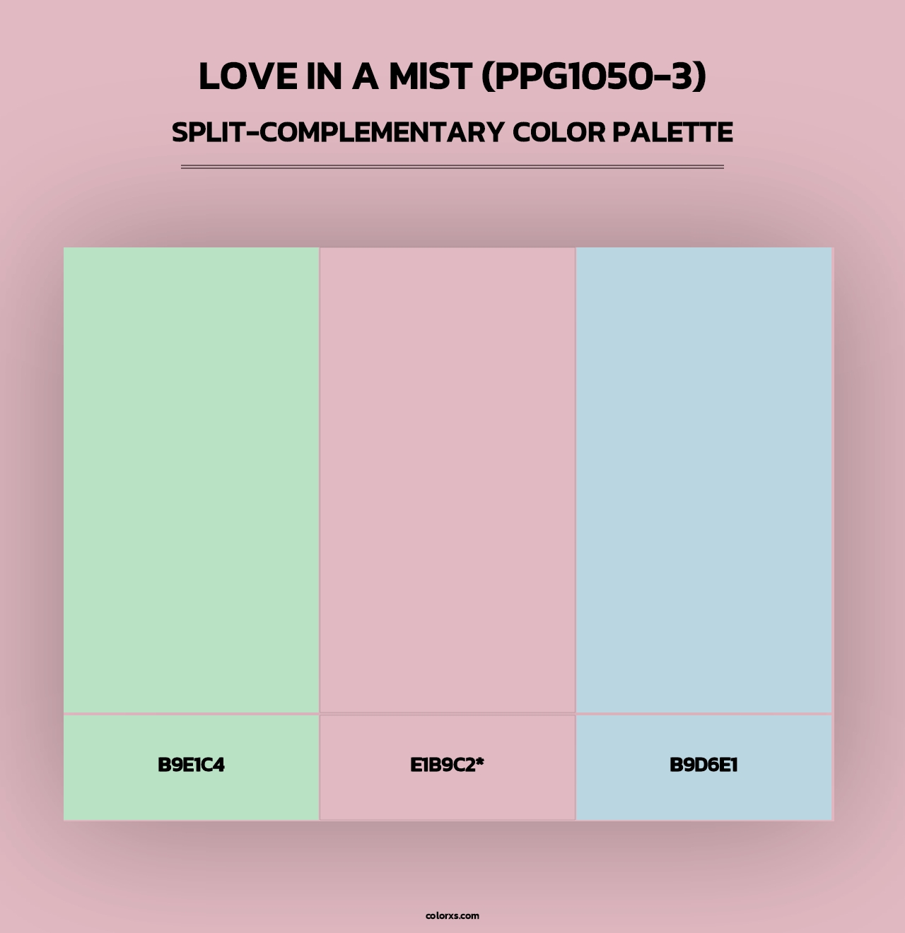 Love In A Mist (PPG1050-3) - Split-Complementary Color Palette