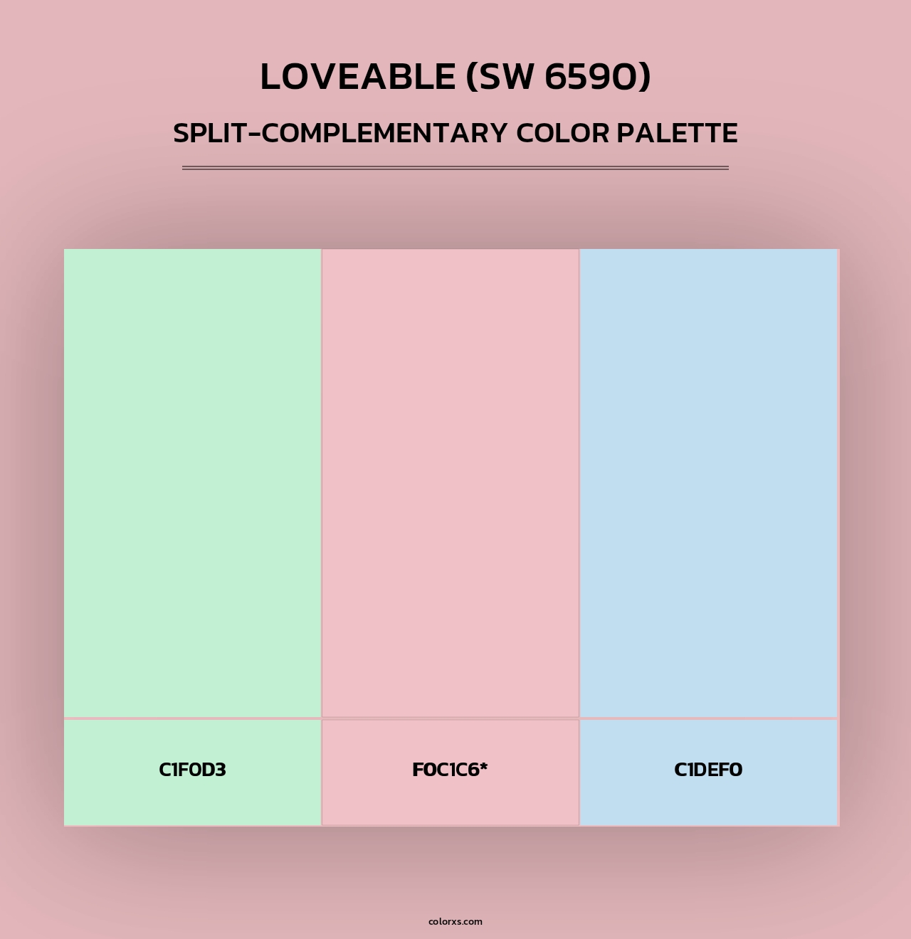 Loveable (SW 6590) - Split-Complementary Color Palette