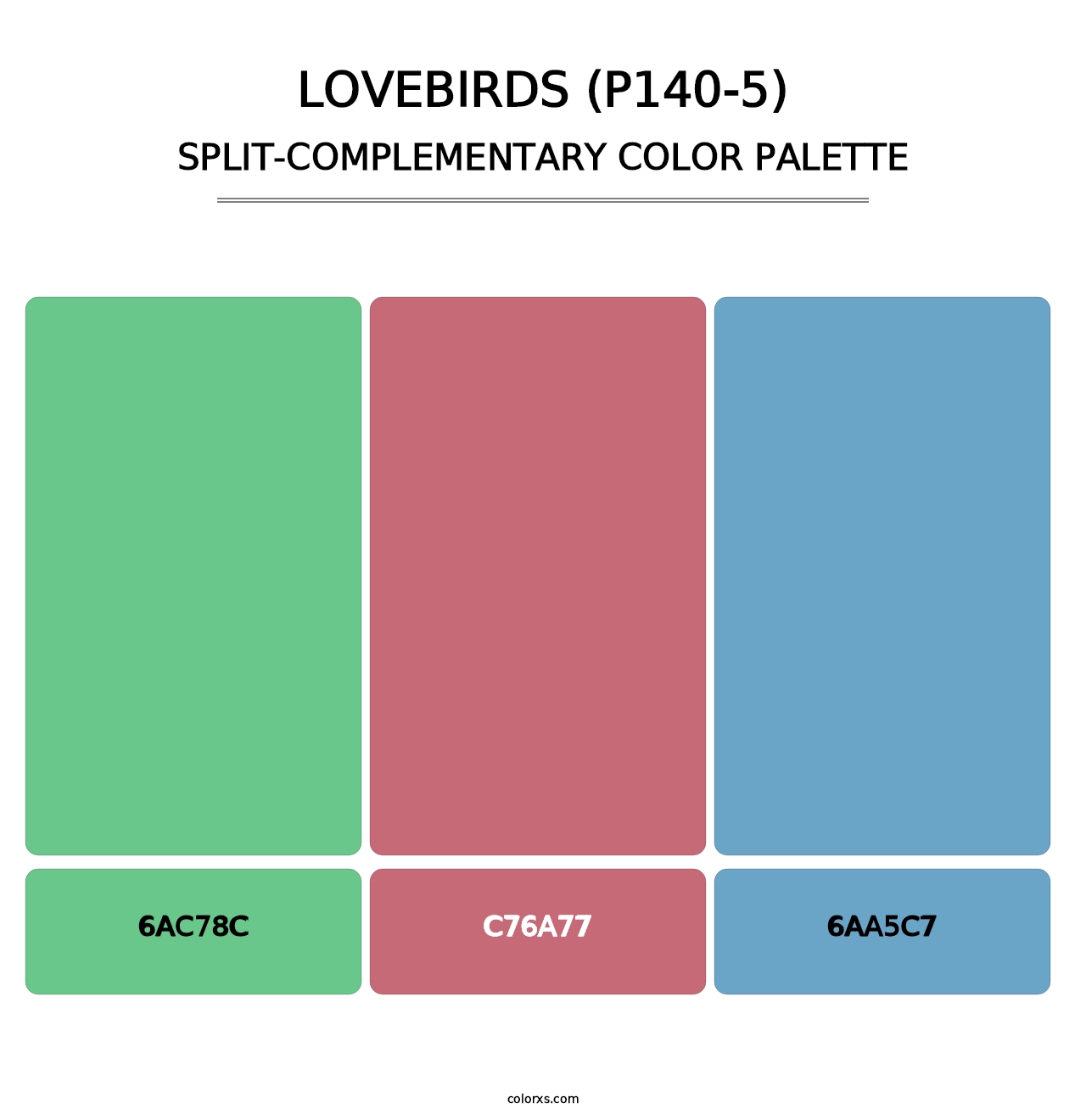 Lovebirds (P140-5) - Split-Complementary Color Palette