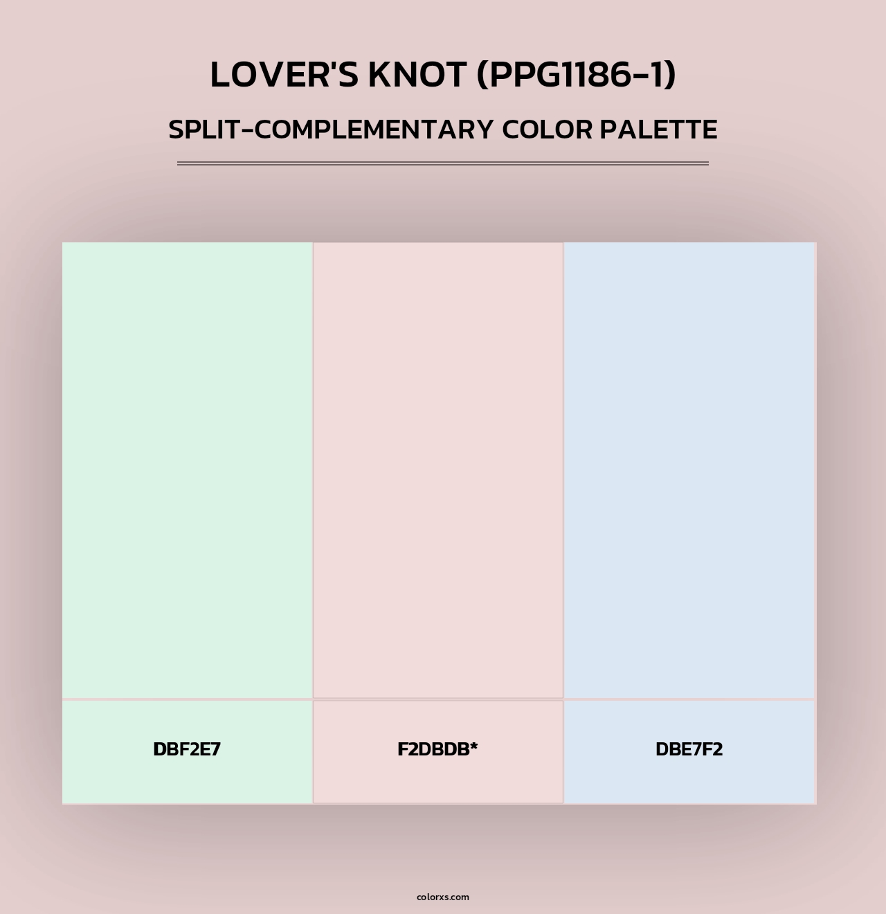 Lover's Knot (PPG1186-1) - Split-Complementary Color Palette