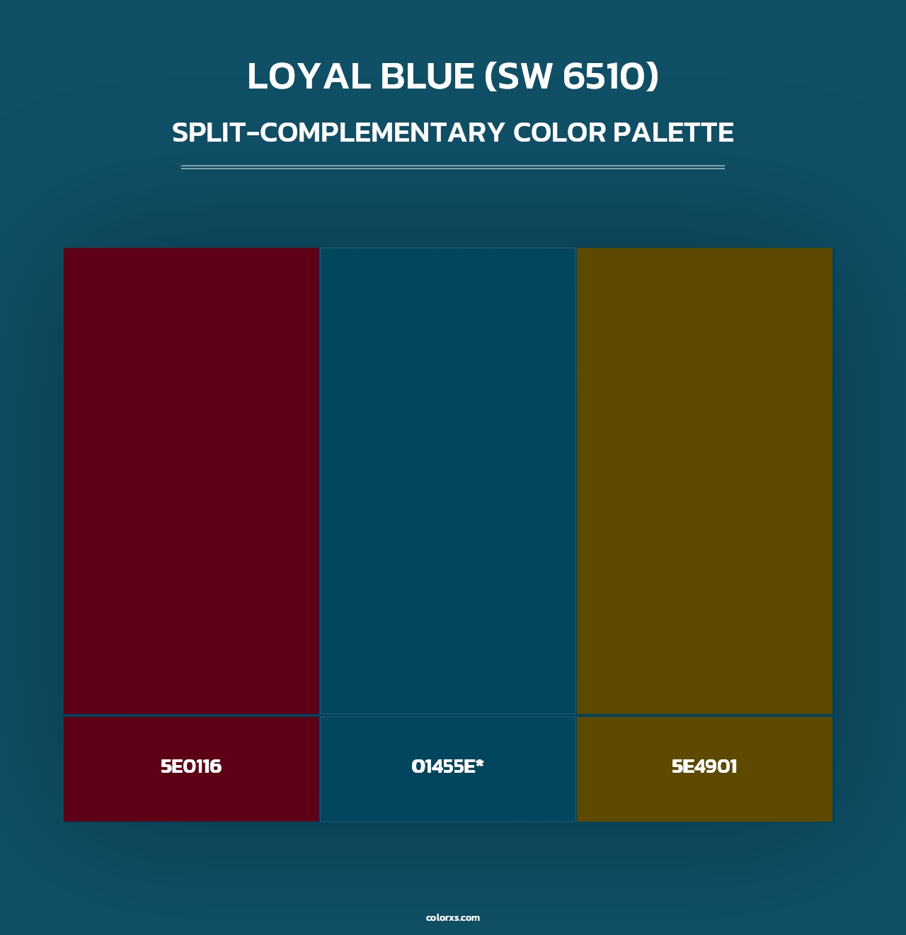Loyal Blue (SW 6510) - Split-Complementary Color Palette