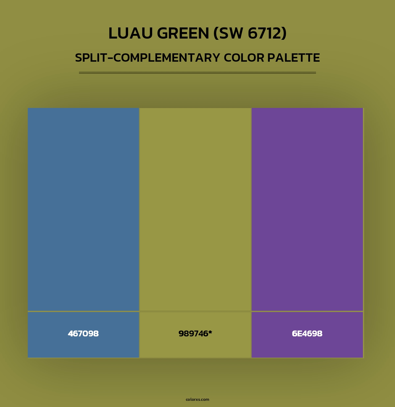Luau Green (SW 6712) - Split-Complementary Color Palette