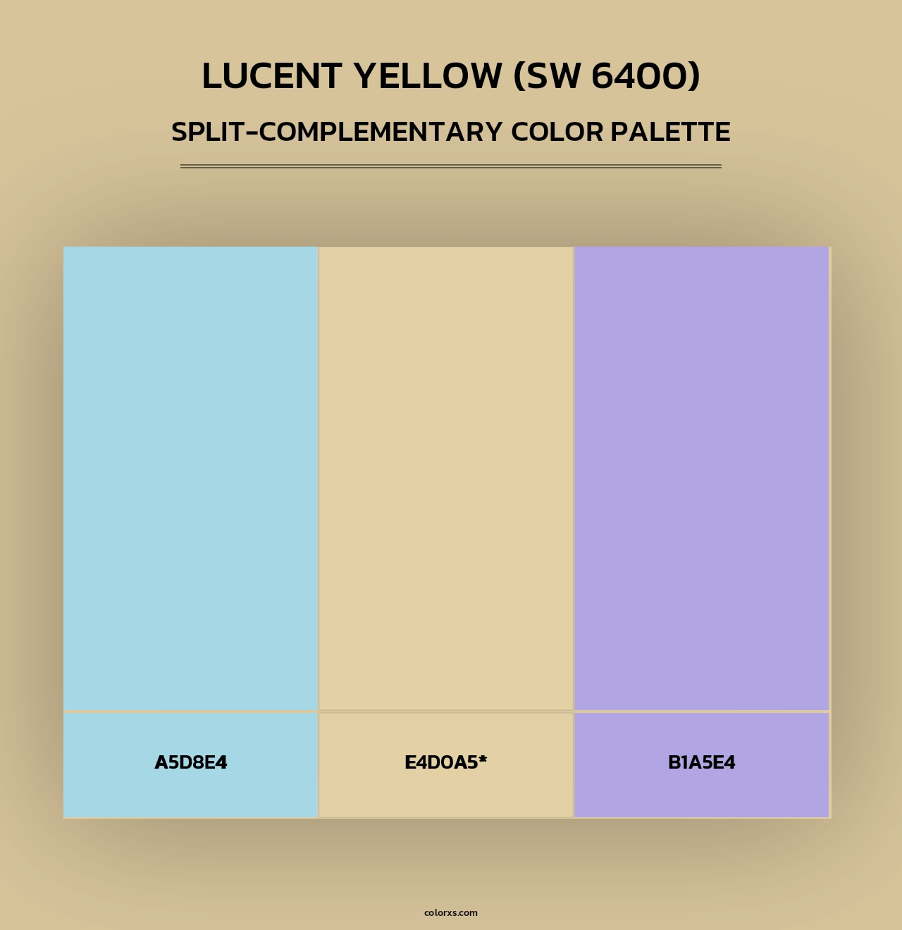 Lucent Yellow (SW 6400) - Split-Complementary Color Palette