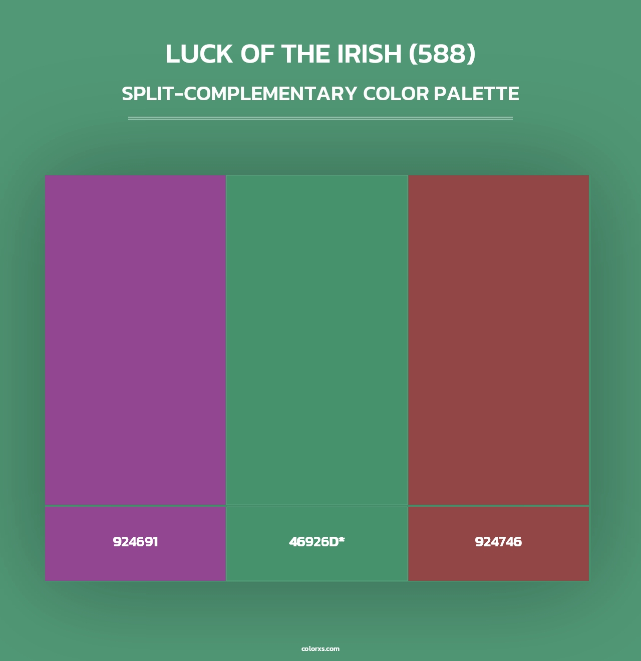 Luck of the Irish (588) - Split-Complementary Color Palette