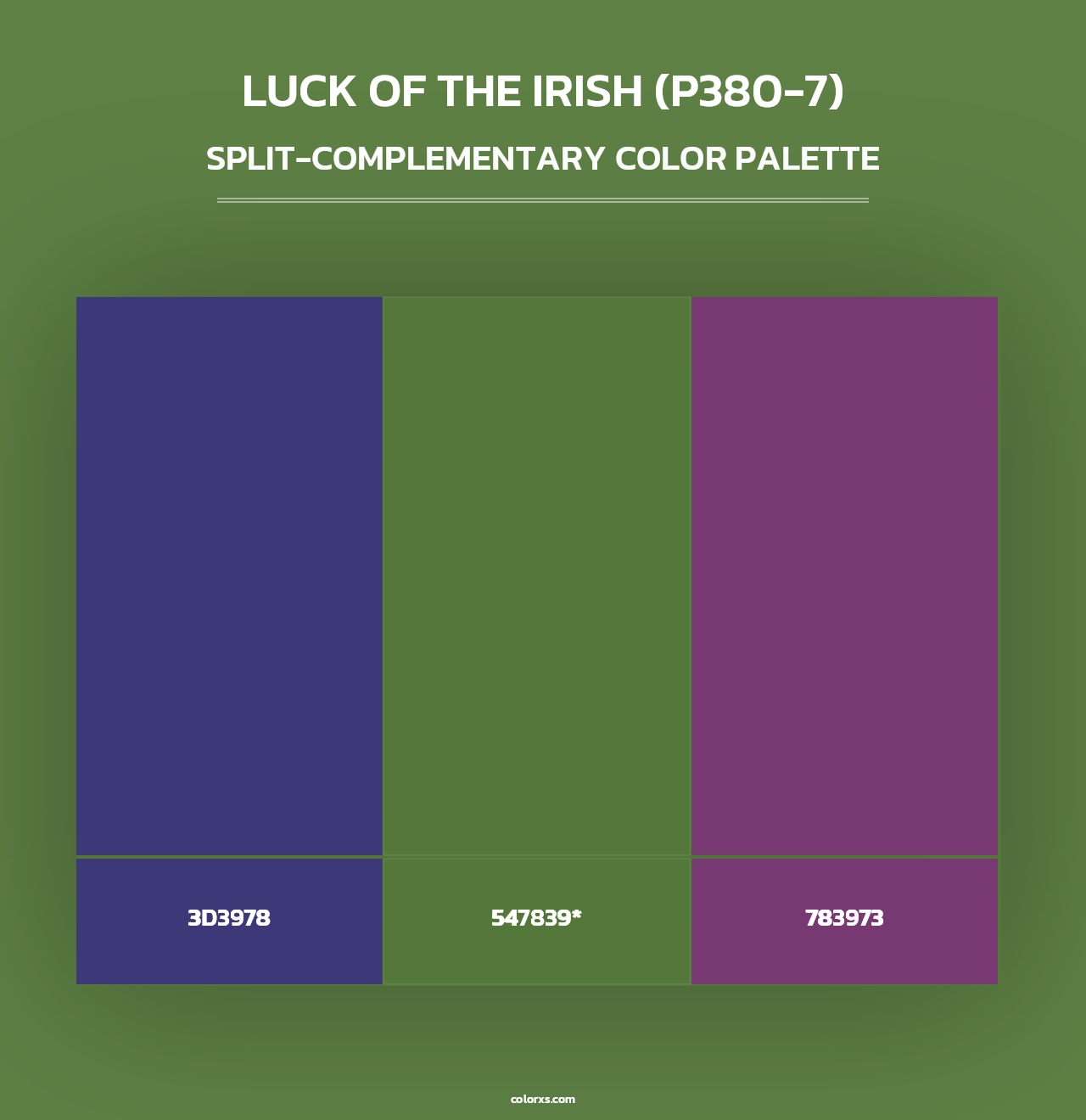 Luck Of The Irish (P380-7) - Split-Complementary Color Palette