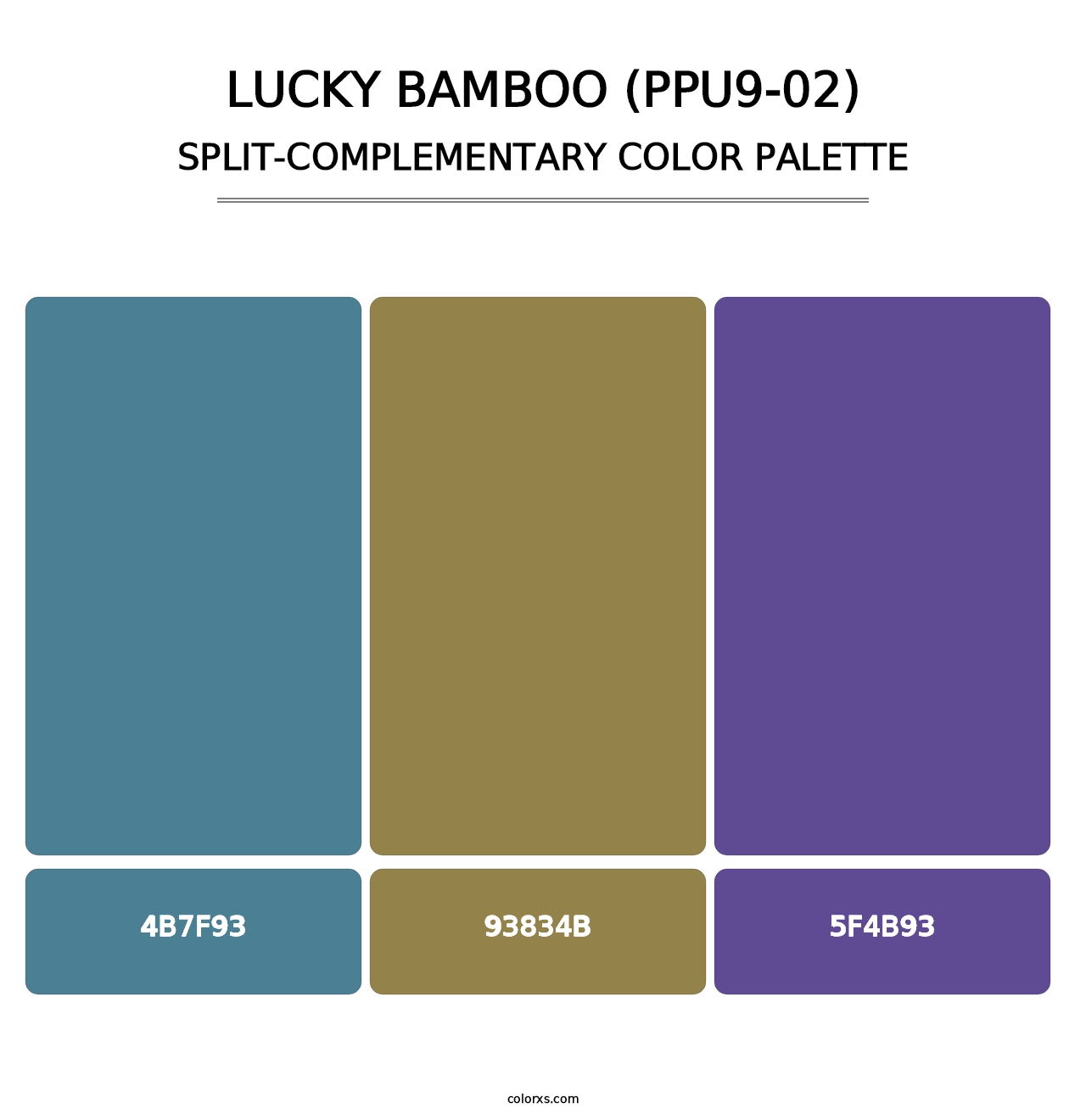 Lucky Bamboo (PPU9-02) - Split-Complementary Color Palette