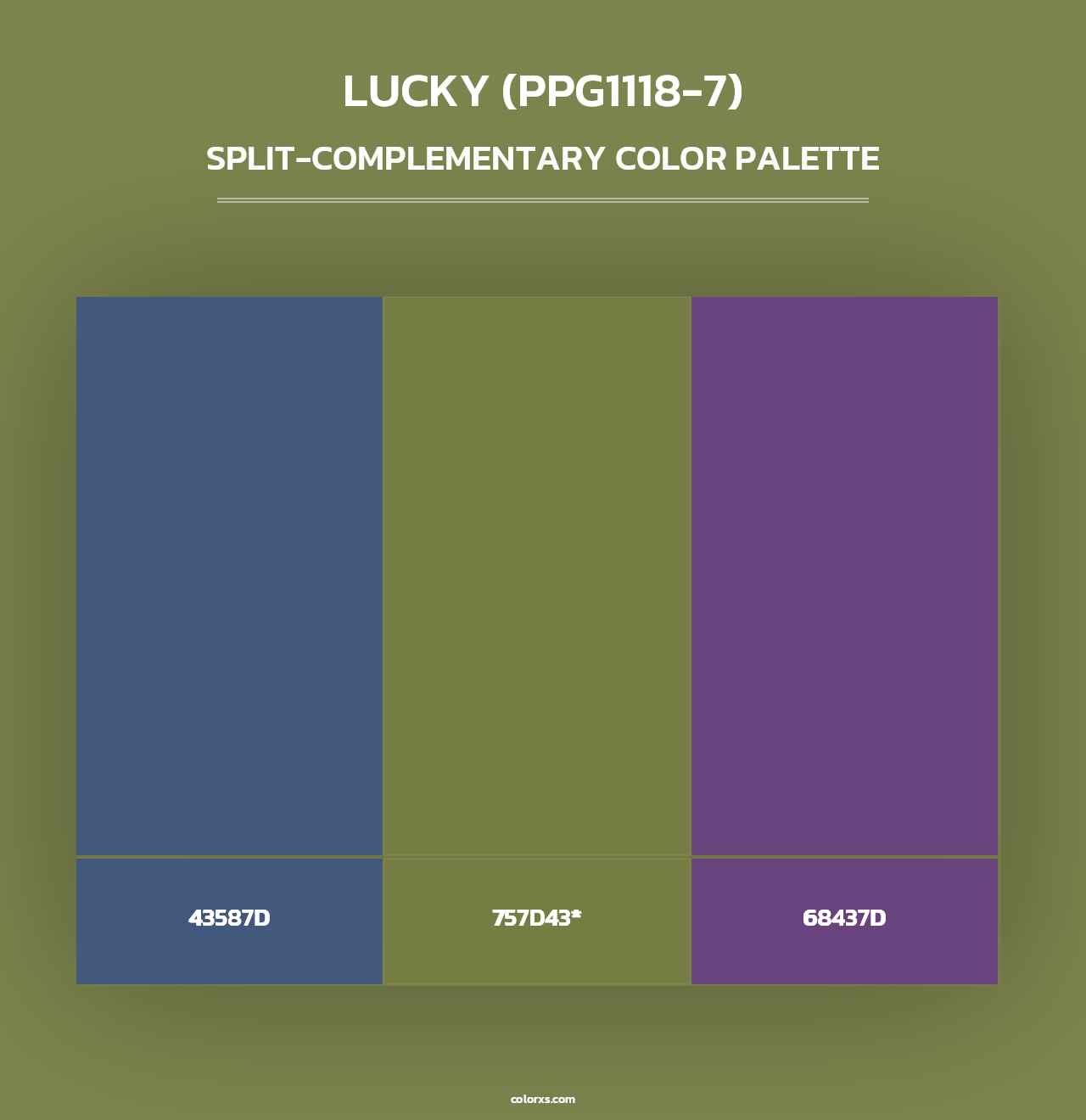 Lucky (PPG1118-7) - Split-Complementary Color Palette
