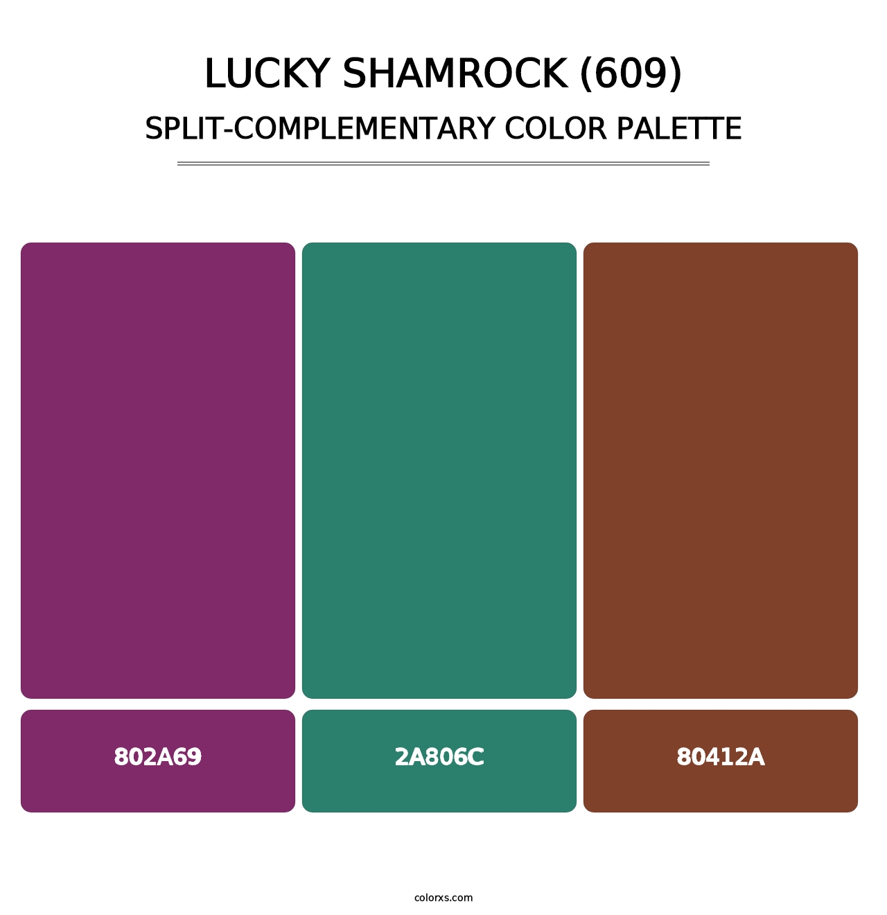 Lucky Shamrock (609) - Split-Complementary Color Palette