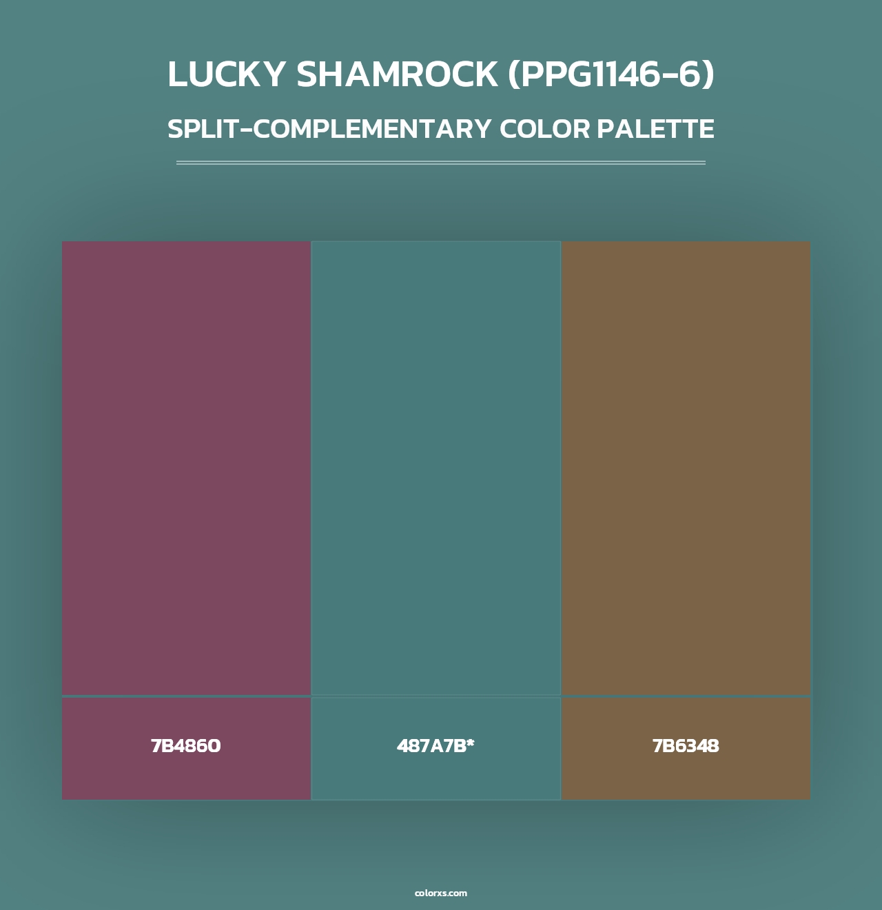 Lucky Shamrock (PPG1146-6) - Split-Complementary Color Palette
