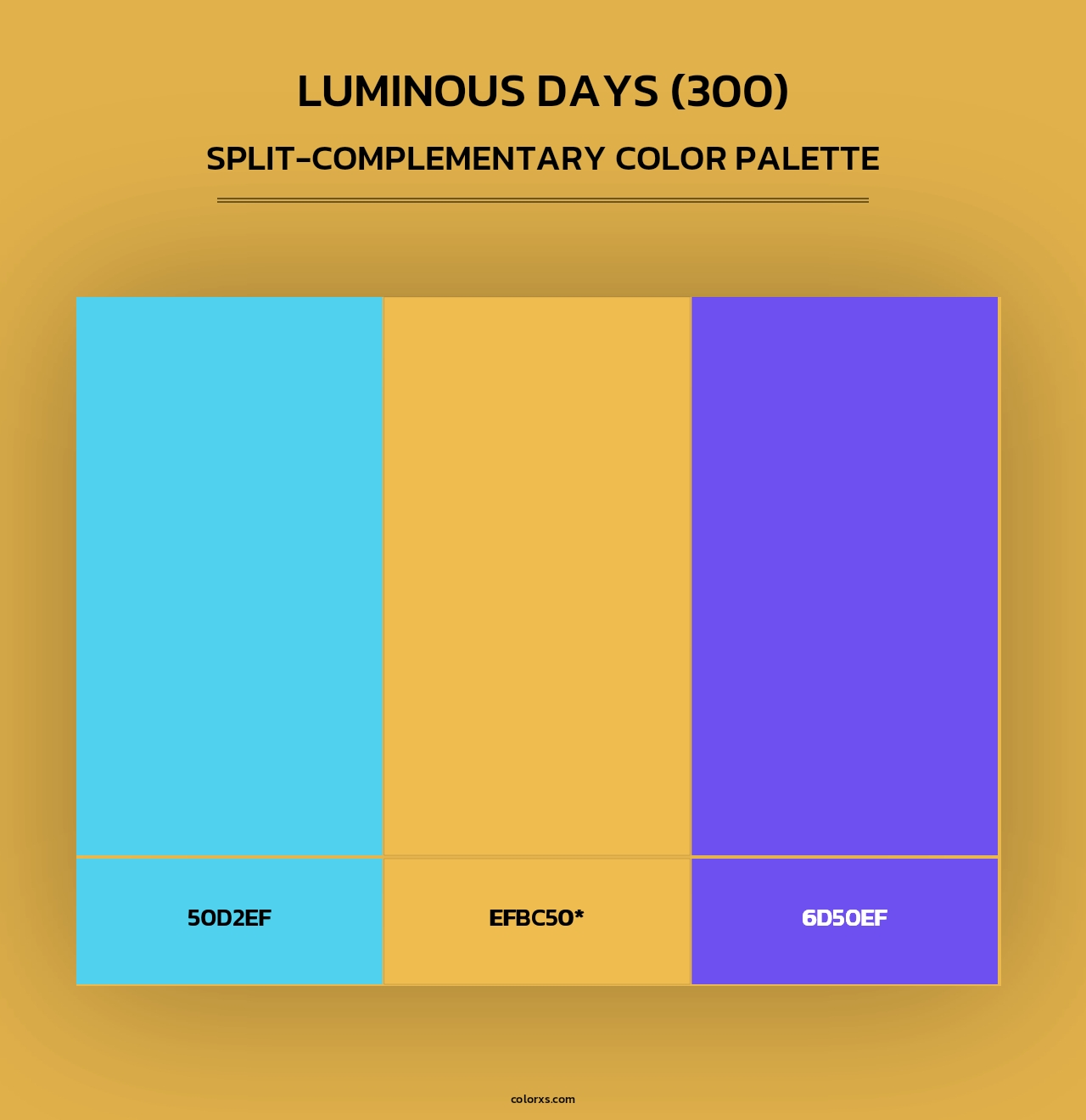 Luminous Days (300) - Split-Complementary Color Palette