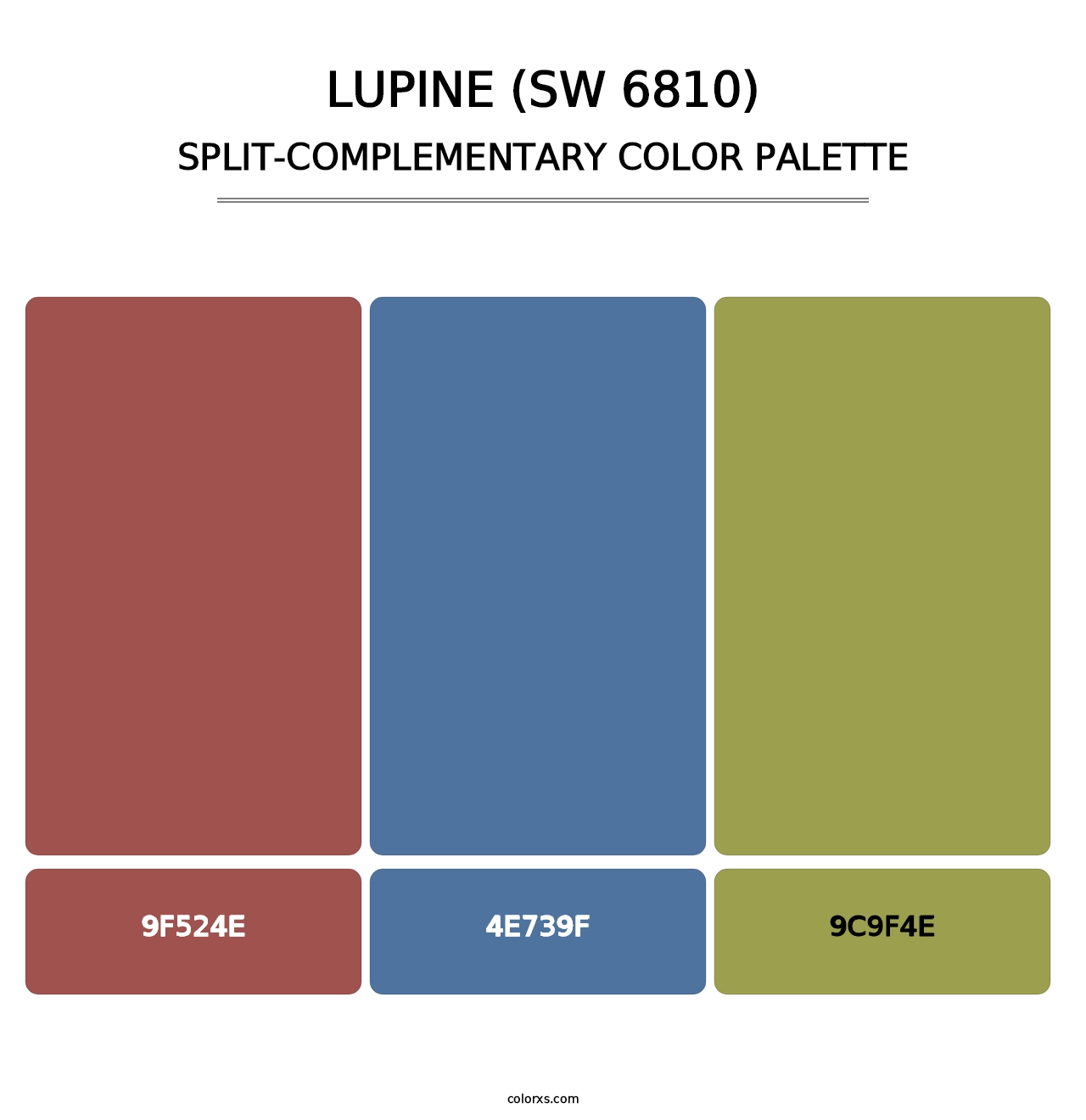 Lupine (SW 6810) - Split-Complementary Color Palette