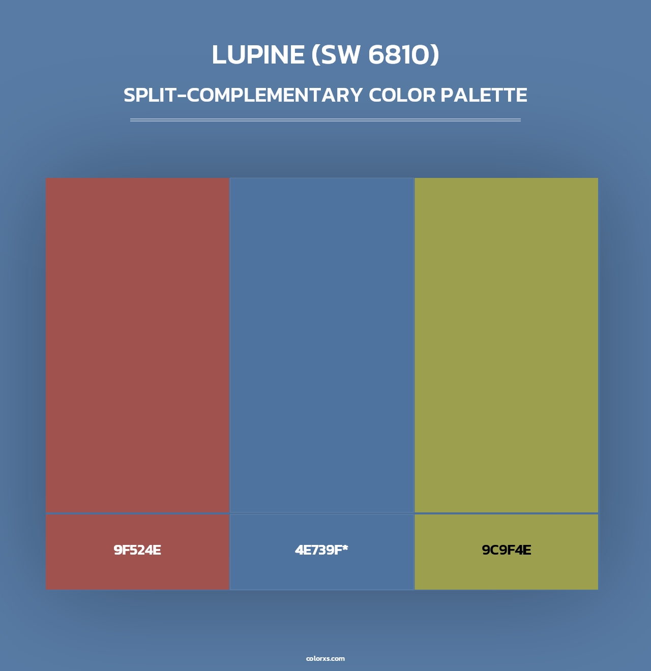 Lupine (SW 6810) - Split-Complementary Color Palette