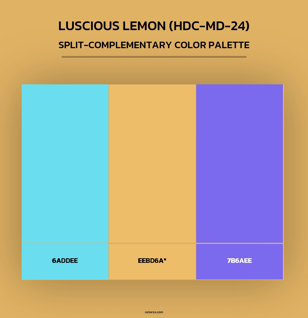 Luscious Lemon (HDC-MD-24) - Split-Complementary Color Palette