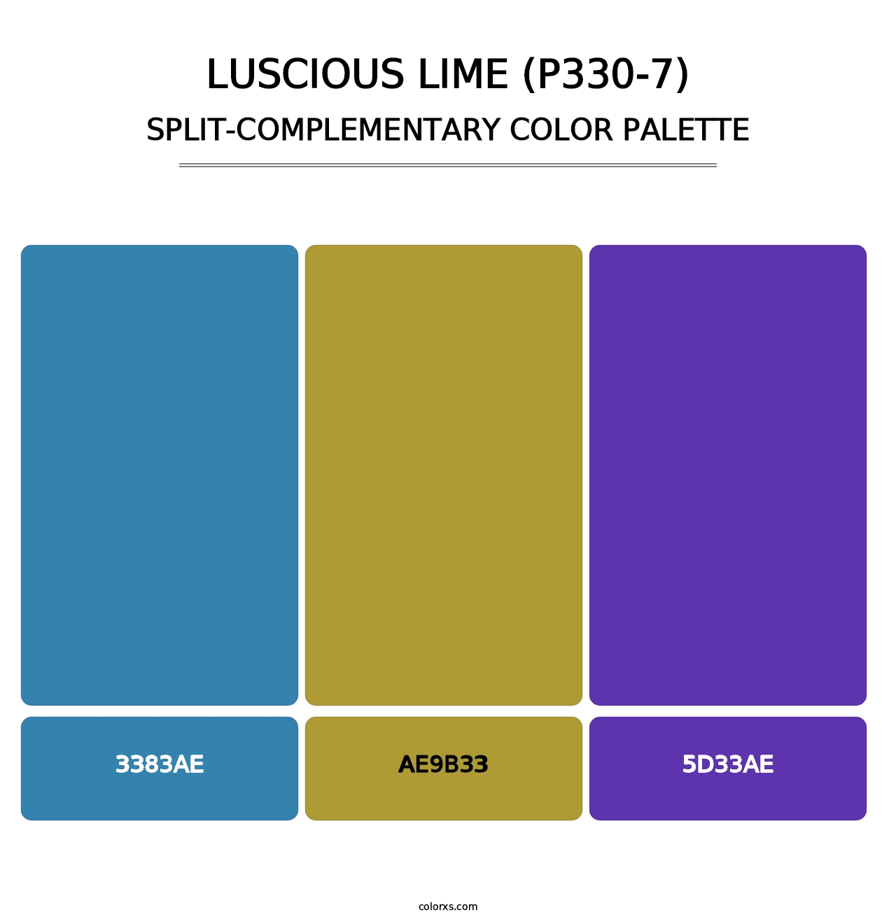 Luscious Lime (P330-7) - Split-Complementary Color Palette