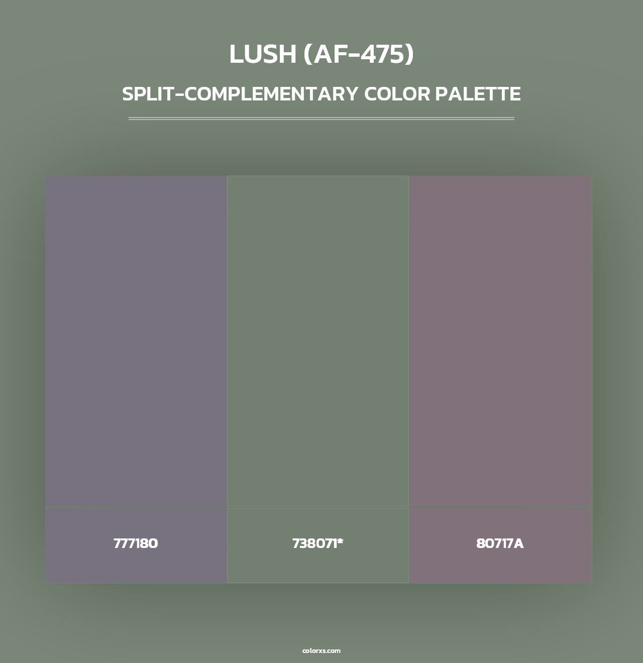 Lush (AF-475) - Split-Complementary Color Palette