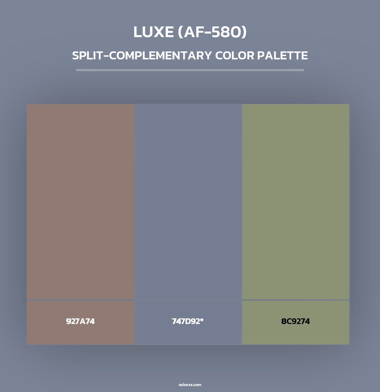 Luxe (AF-580) - Split-Complementary Color Palette
