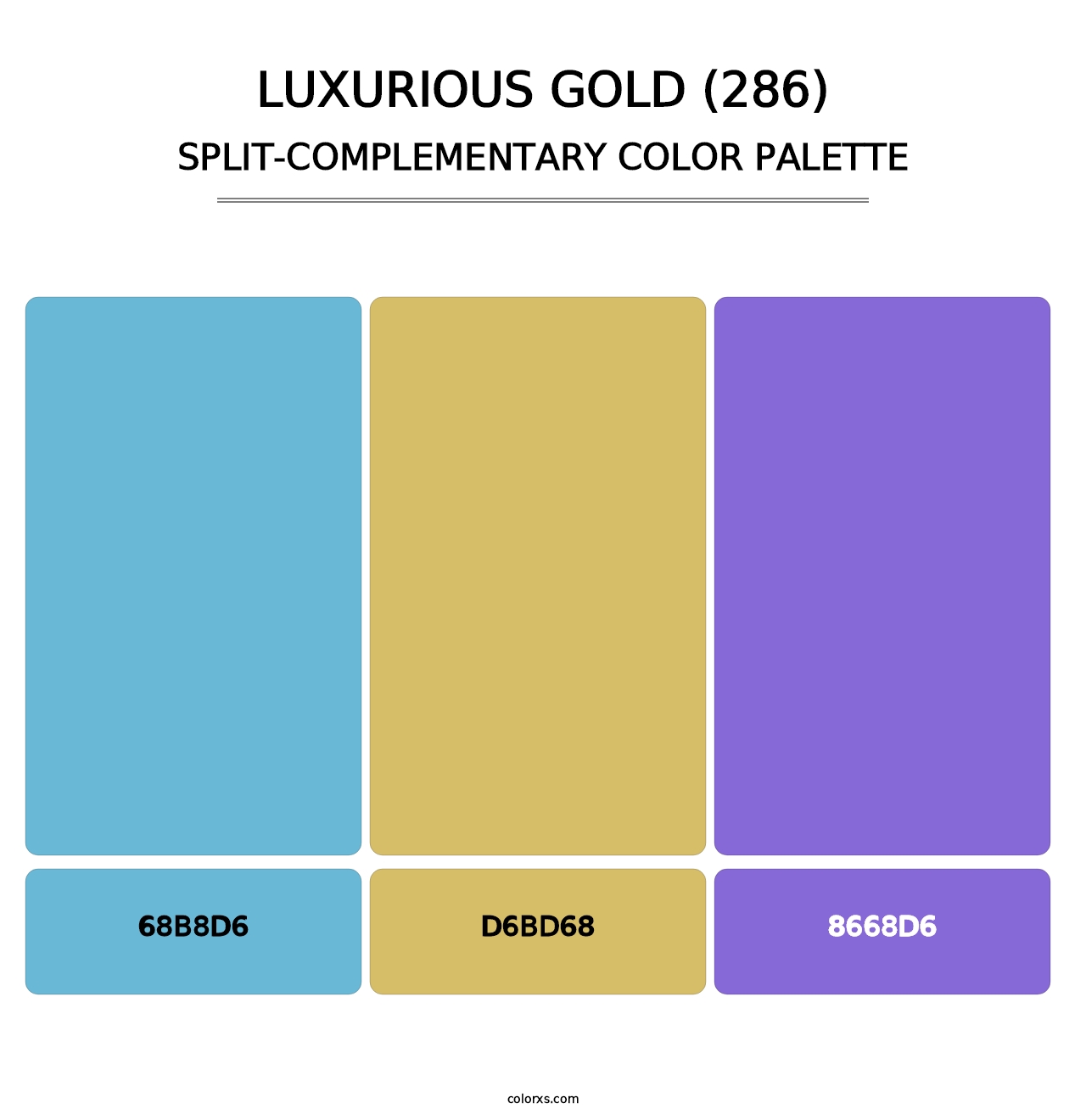 Luxurious Gold (286) - Split-Complementary Color Palette