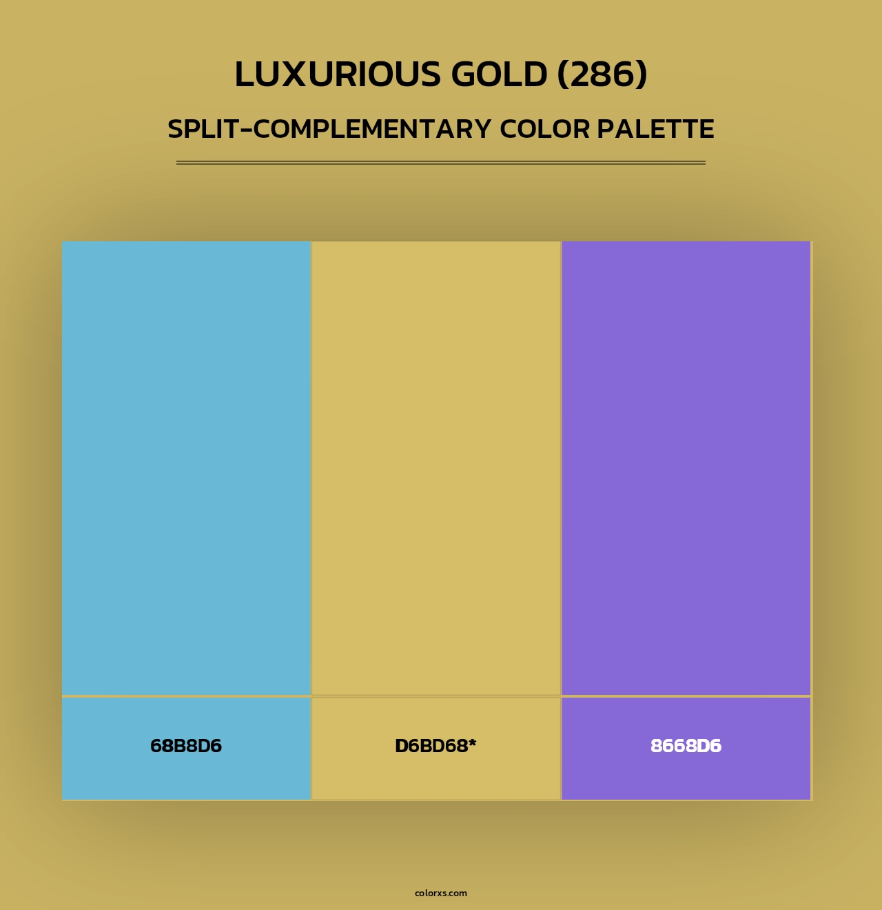 Luxurious Gold (286) - Split-Complementary Color Palette