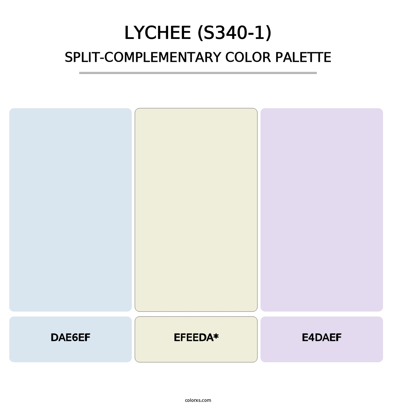 Lychee (S340-1) - Split-Complementary Color Palette