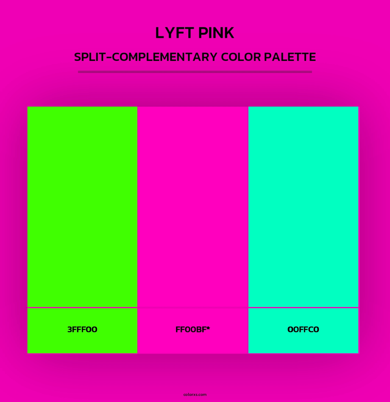 Lyft Pink - Split-Complementary Color Palette