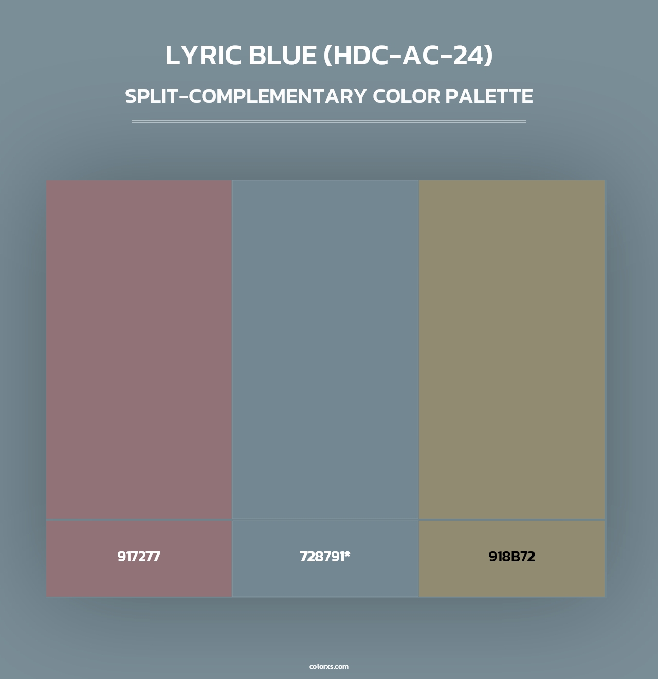 Lyric Blue (HDC-AC-24) - Split-Complementary Color Palette