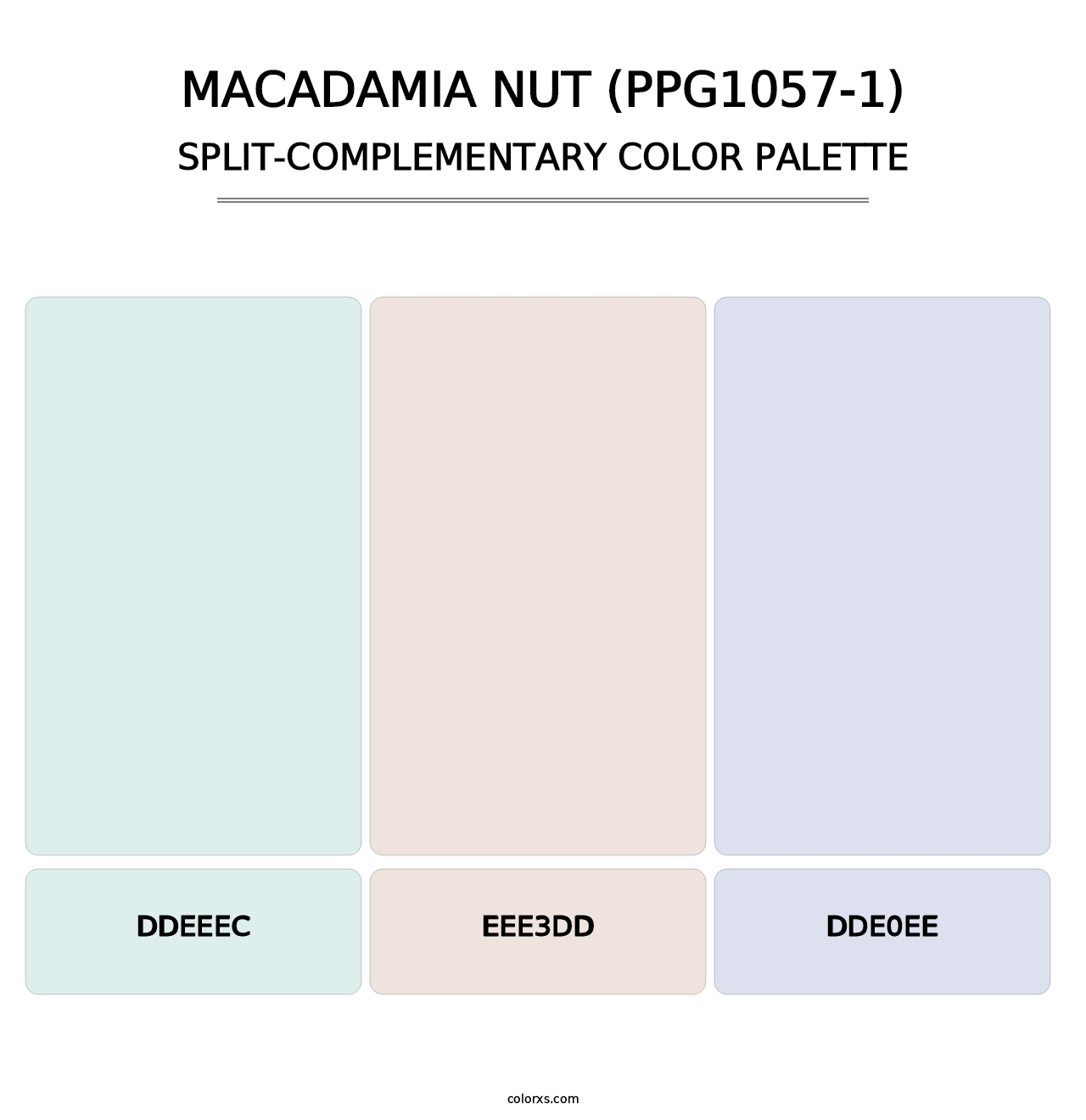 Macadamia Nut (PPG1057-1) - Split-Complementary Color Palette