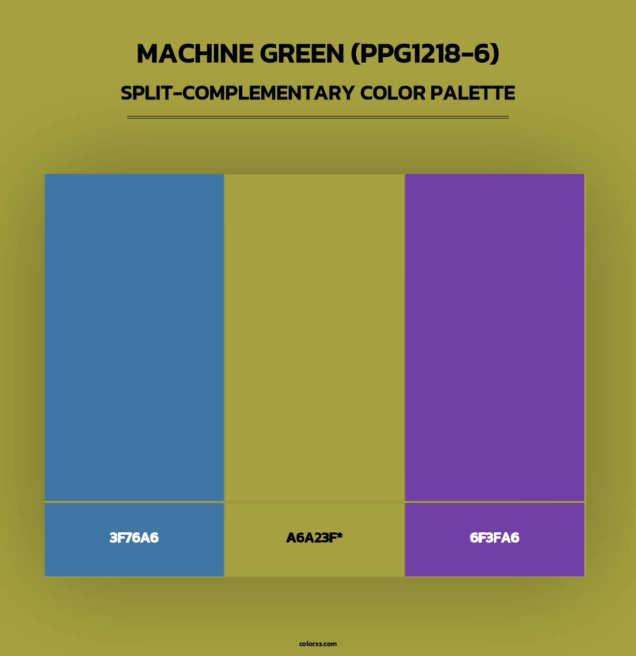 Machine Green (PPG1218-6) - Split-Complementary Color Palette
