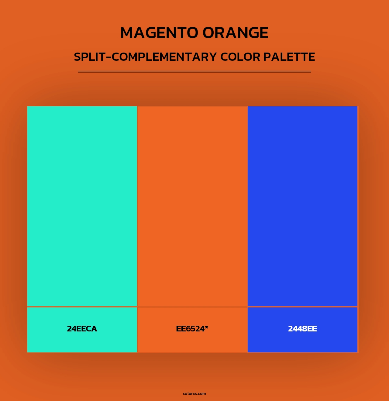 Magento Orange - Split-Complementary Color Palette