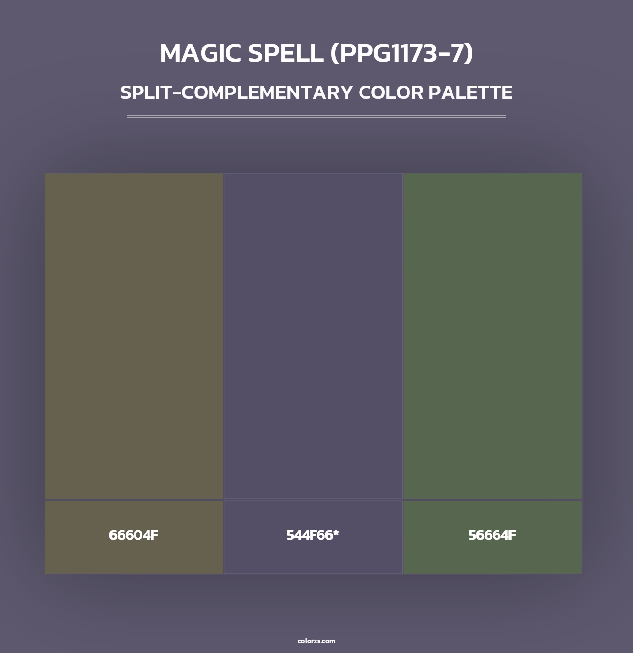 Magic Spell (PPG1173-7) - Split-Complementary Color Palette