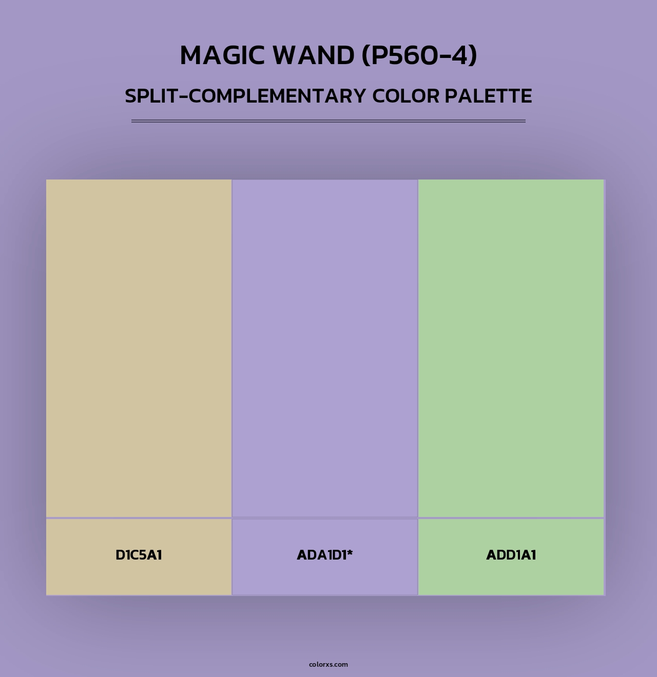Magic Wand (P560-4) - Split-Complementary Color Palette