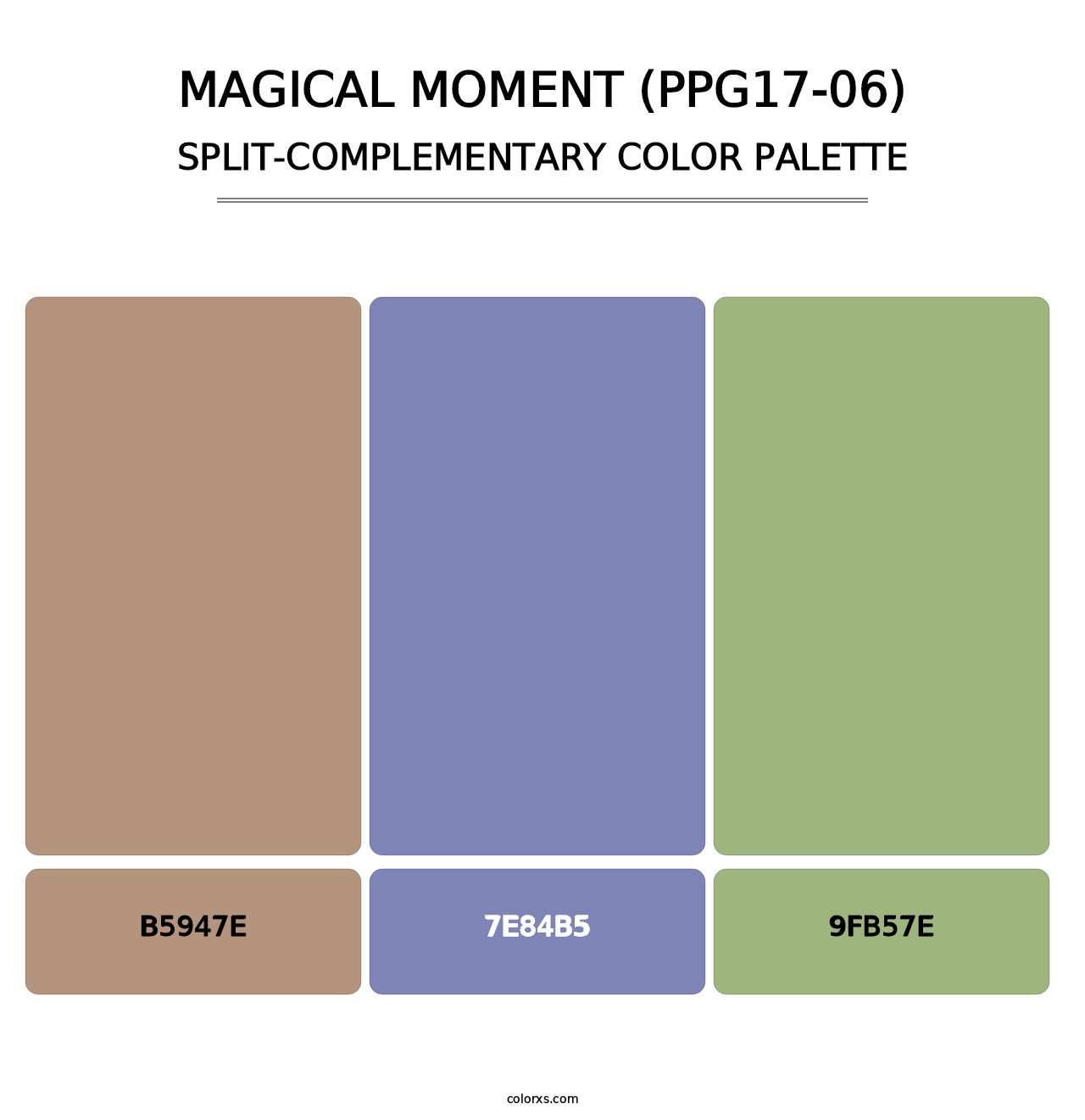 Magical Moment (PPG17-06) - Split-Complementary Color Palette