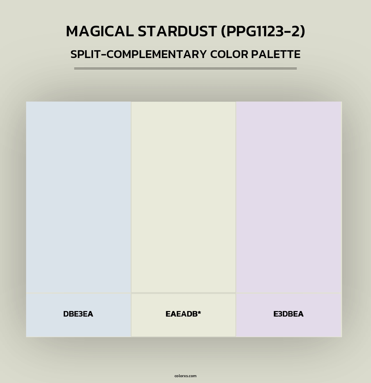 Magical Stardust (PPG1123-2) - Split-Complementary Color Palette