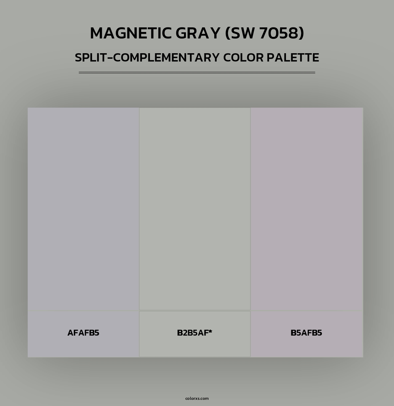 Magnetic Gray (SW 7058) - Split-Complementary Color Palette